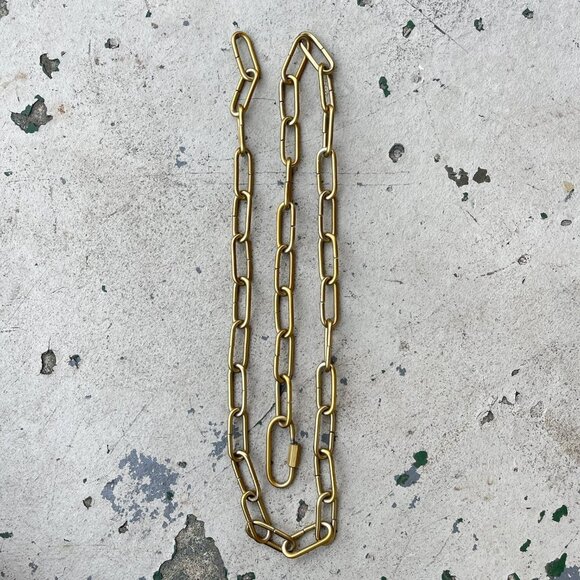 Arhaus Polished Oxidized Antique Brass Pendant Lighting Hardware and Chain - Picture 8 of 10